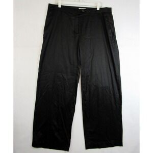 Coldwater Creek Dress Pants Black Silk Blend Wide Leg Women's Size 18W